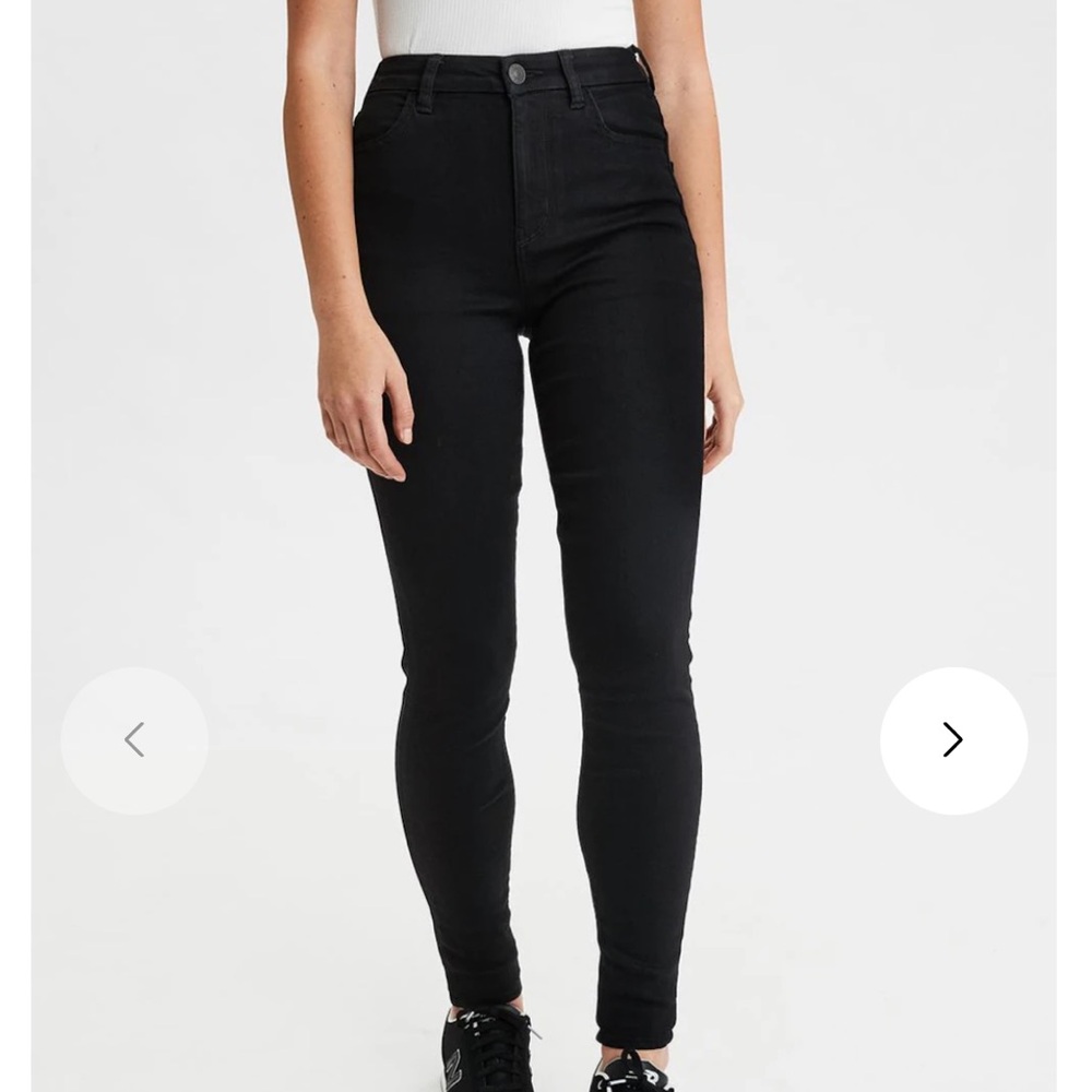 american eagle curvy super hi-rise jeggings black